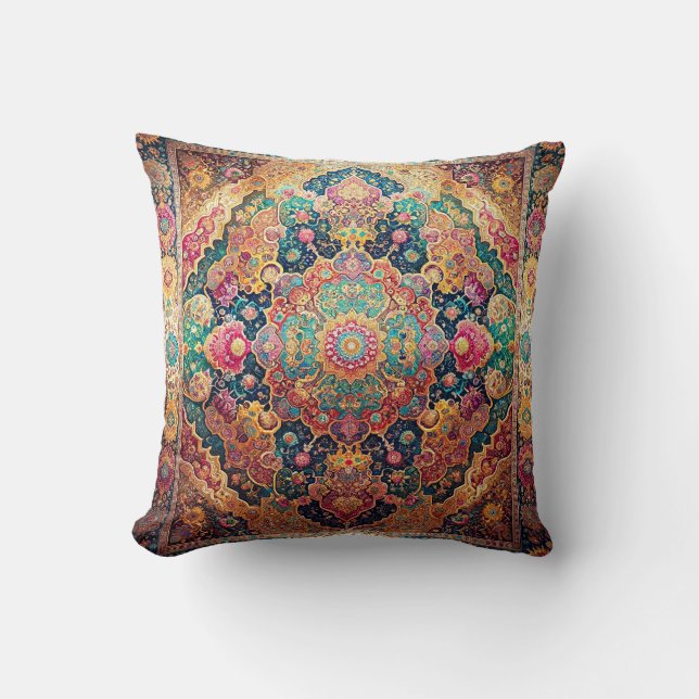 Coussin Tapisserie orientale ornée (Recto)