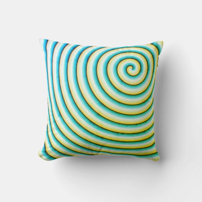 Coussin Tapisserie spirale funky illusion visuelle énergie (Recto)