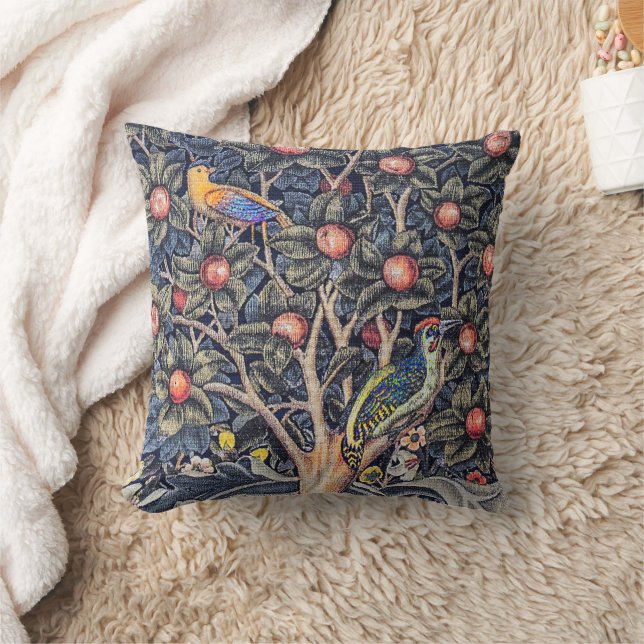 Coussin Tapisserie vintage de pic forestier William Morris (Couverture)