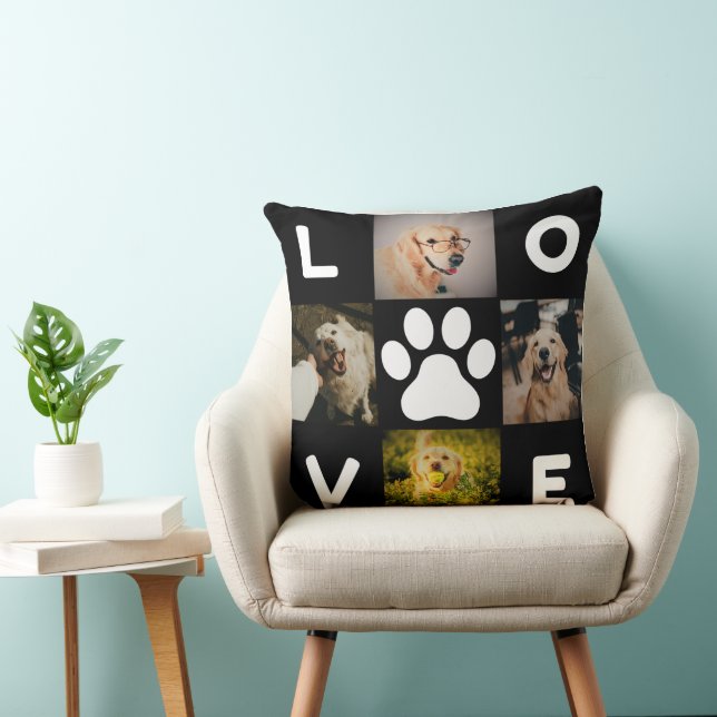 Coussin Tapisserin Carré J'Aime les Chiens (Chaise)