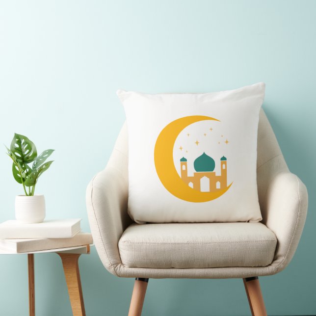 Coussin Tapisserin de mosquée du croissant de Ramadan (Chaise)