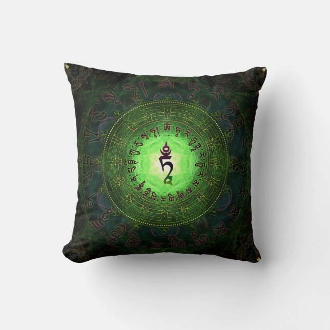Coussin Tara vert - protection contre des dangers et la (Recto)
