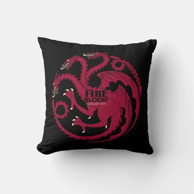 Coussin Targaryen Sigil - Feu et Sang (Recto)