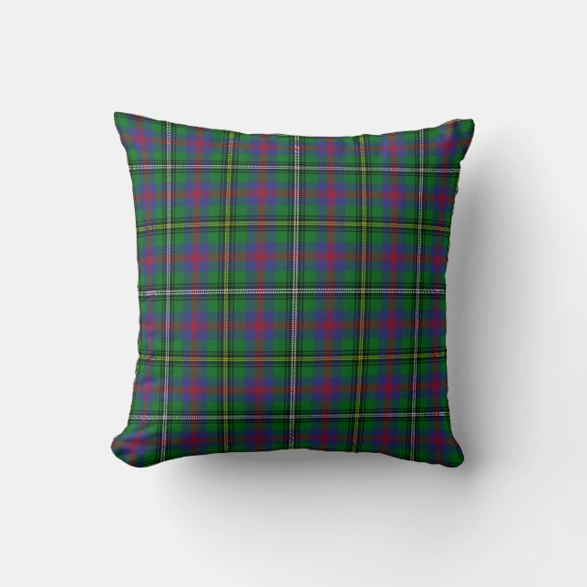 Coussin Tartan de bois de clan écossais (Recto)