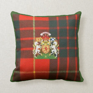 COUSSIN TARTAN DE CAMERON ET DISPOSITIF ROYAL ÉCOSSAIS