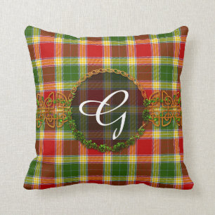 Coussin Tartan de Gibson de monogramme