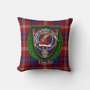 Coussin Tartan de la crête du clan écossais Ainslie