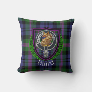 Coussin Tartan de la crête du clan écossais Baird