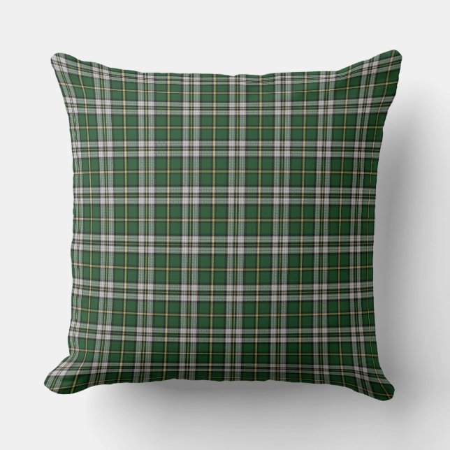 Coussin Tartan du Cap-Breton Tartan vert personnalisé Plai (Recto)