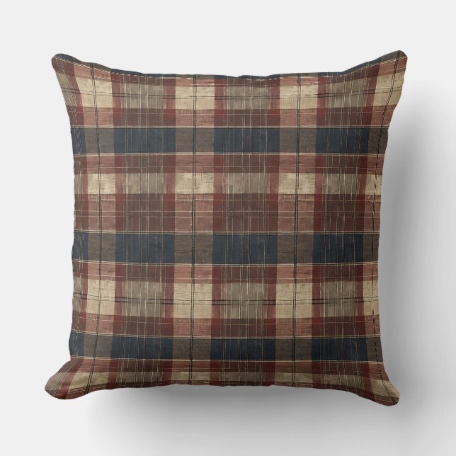 Coussin Tartan Écossais Antique (Recto)