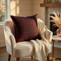 Tartan élégant bordeaux