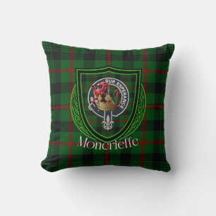 Coussin Tartan et blason du clan écossais Moncrieffe