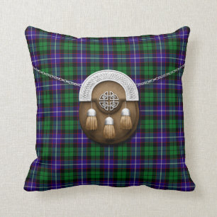 Coussin Tartan et escarcelle de Mitchell de clan