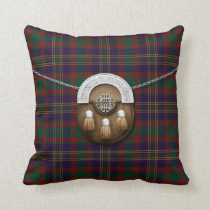 Coussin Tartan et escarcelle irlandais de liège du comté