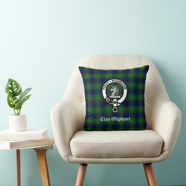 Coussin Tartan et insigne de Clan Oliphant (Chaise)