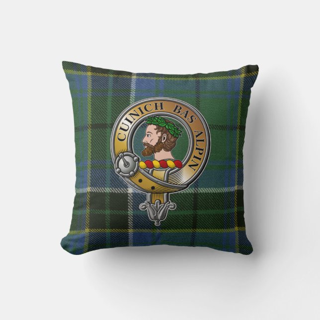 Coussin Tartan et insigne MacAlpine (Recto)