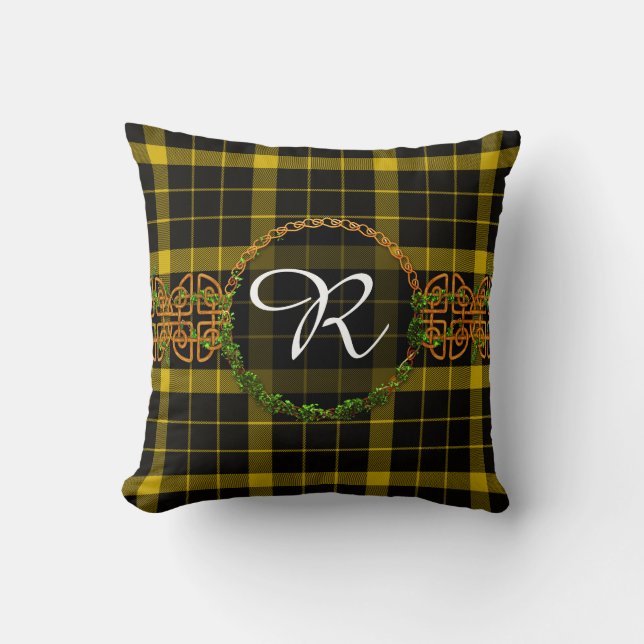 Coussin Tartan et monogramme de Raeburn (Recto)