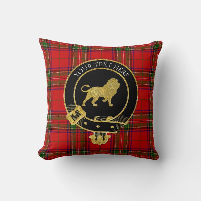 Coussin Tartan Lion de Clan Crest (Recto)
