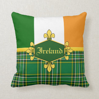 Coussin Tartan national de l'Irlande, drapeau,