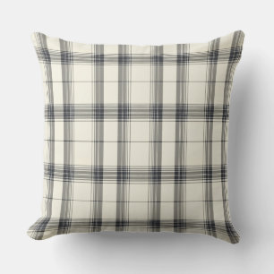 Coussin Tartan Neutral classique
