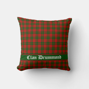 Coussin Tartan personnalisable du clan Drummond 