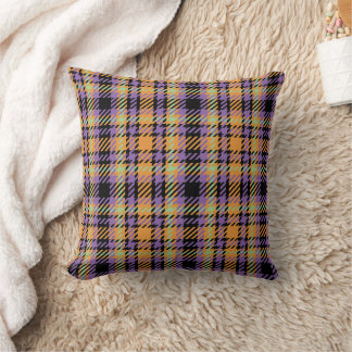 Coussin Tartan plaid d'Halloween