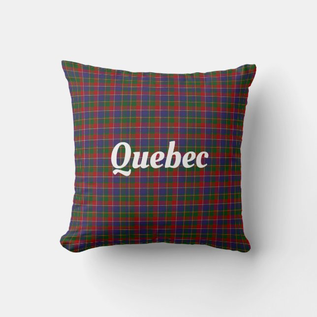 Coussin Tartan Plaid du Québec (Recto)