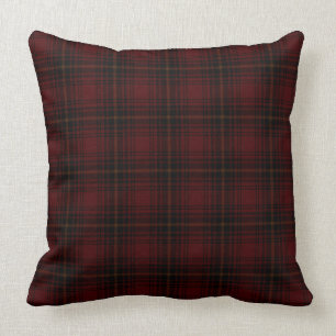 Coussin Tartan Plaid Motif Écossais Rouge Et Noir