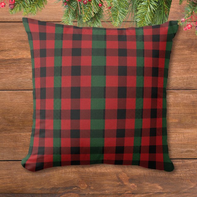Coussin Tartan rouge et vert  (Créateur téléchargé)