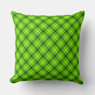 Coussin Tartan vert À damiers Motif plaid-57578