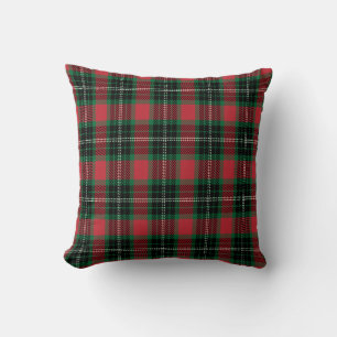 Coussin Tartan vert et rouge