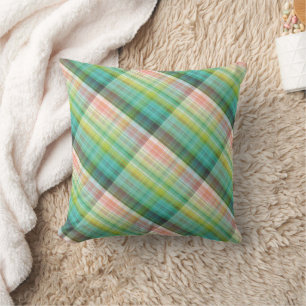 Coussin Tartan vert moderne