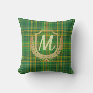 Coussin Tartan vert riche (Plaid) personnalisé