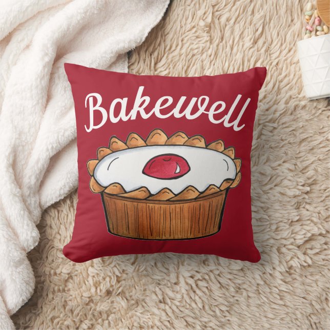 Coussin Tarte Cherry Bakewell British Food UK Pâtisserie (Couverture)