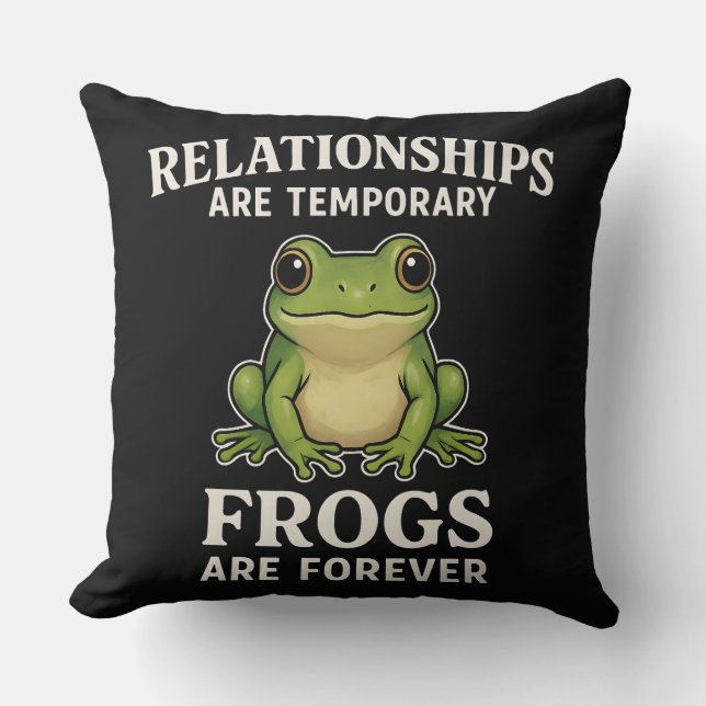 Coussin Tasse Citation Drôle de Grenouille - Les Relations (Recto)
