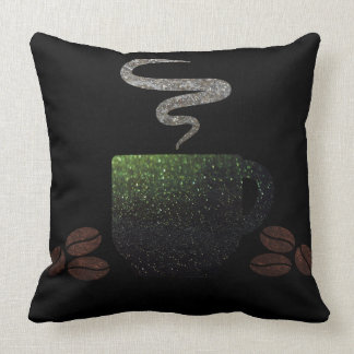 Coussin Tasse de café avec des haricots