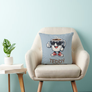 Coussin Tasse de café survoltée
