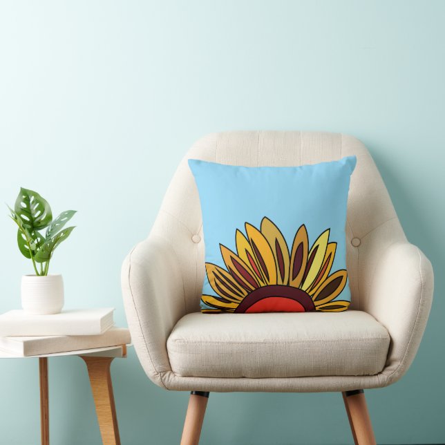Coussin Tasse Fleur de Tournesol (Chaise)