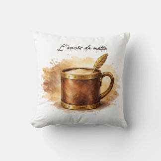 Coussin Tasse l'encre du matin