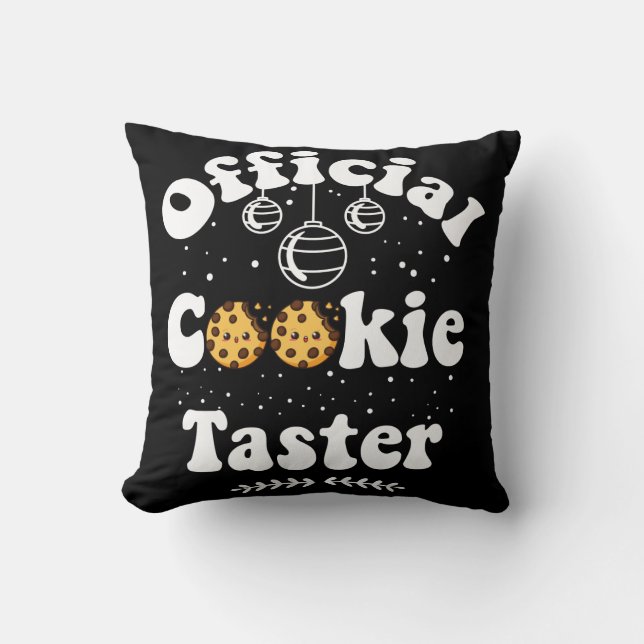 Coussin Tasteur de biscuits officiel Amoureux des biscuits (Recto)