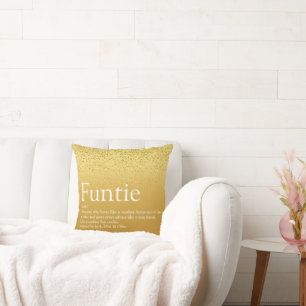 Coussin Tatie Funtie Tatie Définition Paillettes Or Fémini