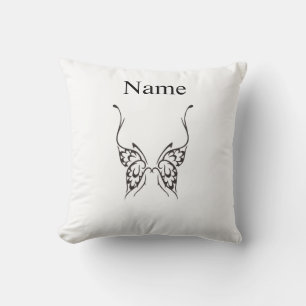Coussin Tatouage de papillon stylisé Thunder_Cove