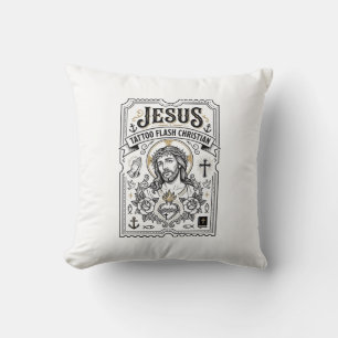 Coussin Tatouage flash Jésus Christianisme Tatouage flash