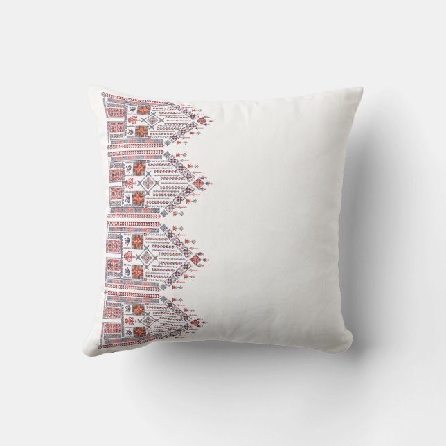 Coussin Tatreez Blanc Thobe Motif Décor henné (Verso)