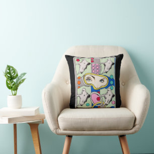 Coussin "Tattletales in the Spirit Box" Peinture sur une