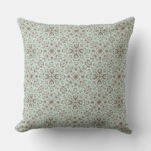 Coussin Taupe croisé floral savoureux chic pionnier de