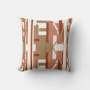 Coussin Taupe en terre cuite rouille off-White Southwest A