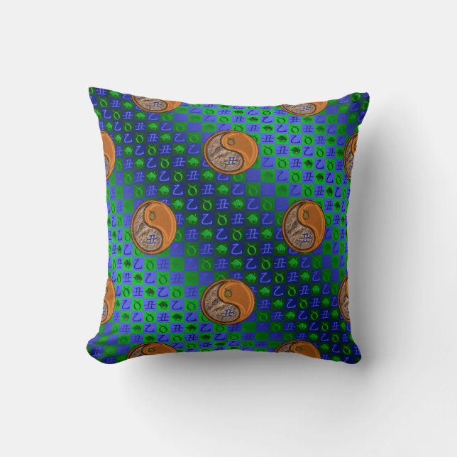 Coussin Taureau & Bœuf de Bois (Recto)