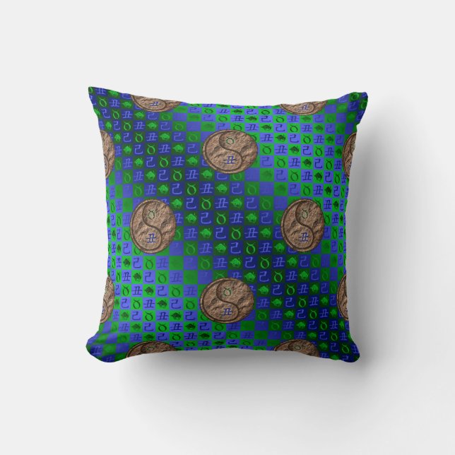 Coussin Taureau & Boeuf de terre (Recto)