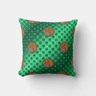 Coussin Taureau & Chien de Bois